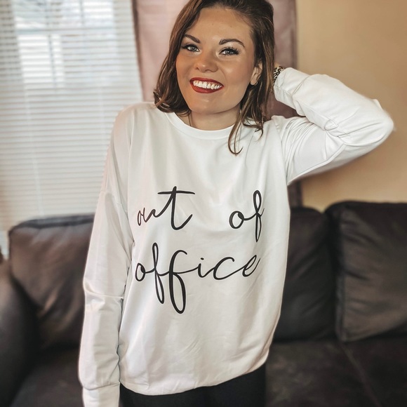 Blooming Jelly Tops - Out of Office graphic sweatshirt athletic shirt